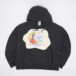 MILLER BREWING UPCYCLED REWORKED HOODIE Size 3X